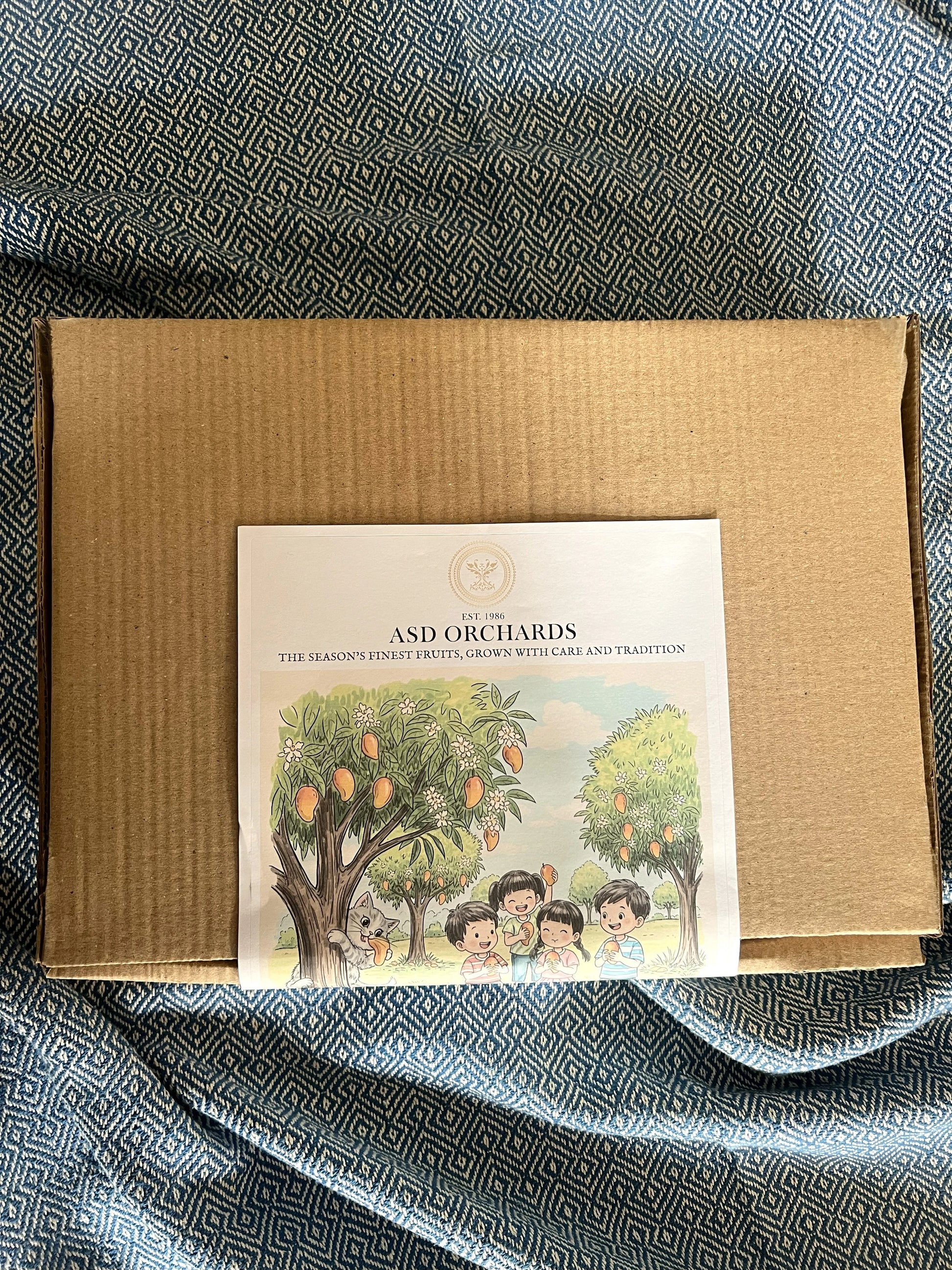 ASD Orchards delivery box for farm produce