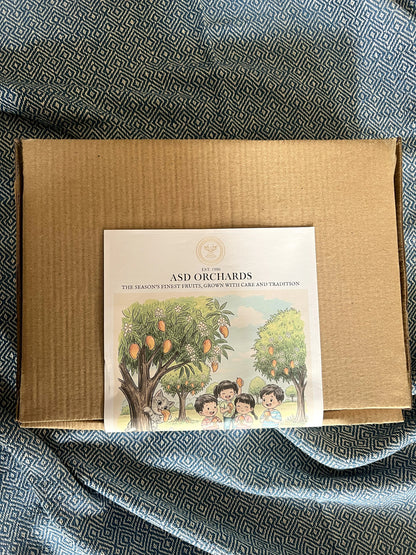 ASD Orchards delivery box for farm produce
